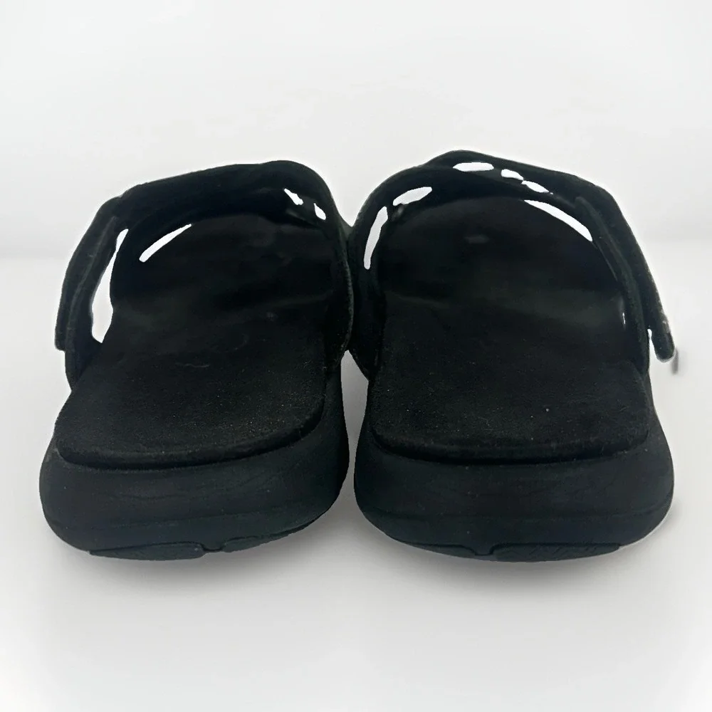 Merrell Womens 10 Black Leather Sport Sandals Adjustable Strap Comfort Walking